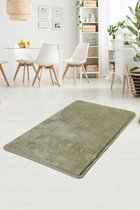 Nerge.be | Milano Oil Green 80x140 cm | %100 Acrylic - Handmade | Decorative Rug | Antislip | Washable in the Machine | Soft surface
