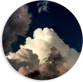 Forex Wandcirkel - Botsende Wolken - 80x80cm Foto op Wandcirkel (met ophangsysteem)