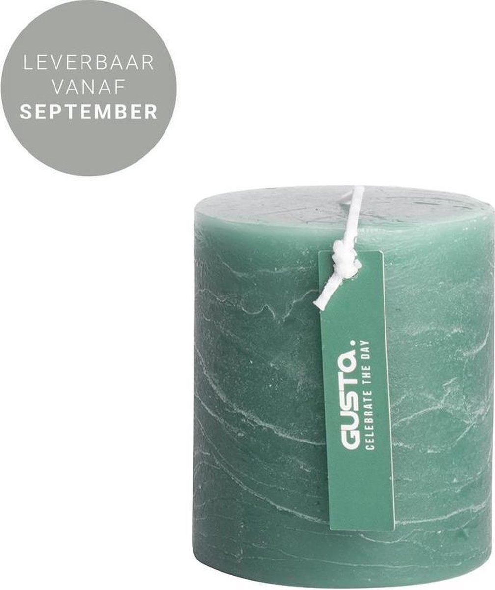 Gusta® Rustieke kaars ø68x8cm groen - Dry FLWRS®