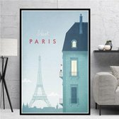 Paris Minimalist Poster - 40x50cm Canvas - Multi-color