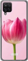 6F hoesje - geschikt voor Samsung Galaxy A12 - Transparant TPU Case - Pink Tulip #ffffff