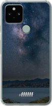 6F hoesje - geschikt voor Google Pixel 5 -  Transparant TPU Case - Landscape Milky Way #ffffff