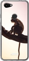 6F hoesje - geschikt voor Google Pixel 3a -  Transparant TPU Case - Macaque #ffffff