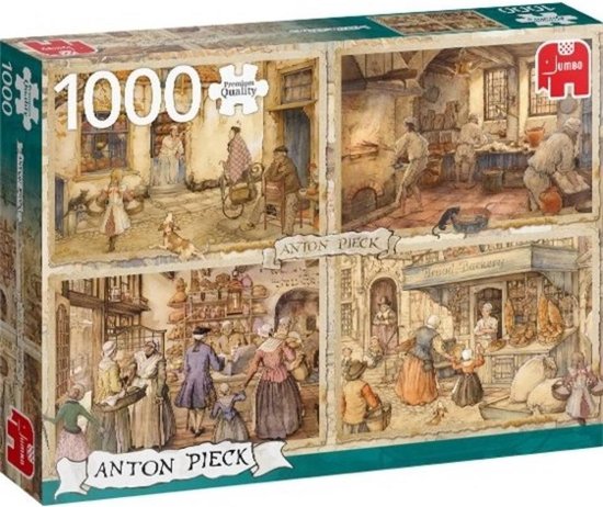 Mos Wardianzaak Rechthoek Jumbo Premium Collection Puzzel Anton Pieck Bakkers uit de 19e Eeuw -  Legpuzzel - 1000... | bol.com