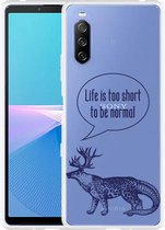 Sony Xperia 10 III Hoesje Life is too Short Designed by Cazy