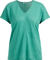 WE Fashion Dames linnen T-shirt - Maat XL
