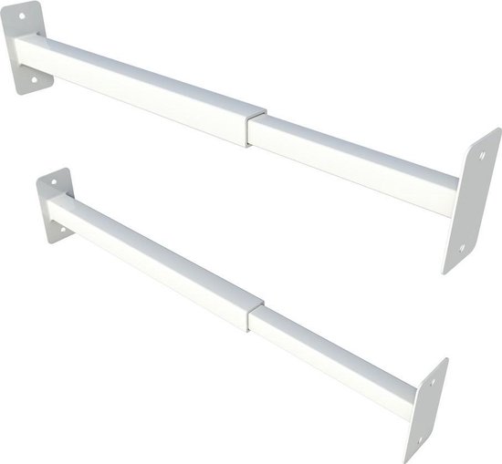 Barrièrestang - Wit - Staal - Secu - SecuBar Duo klapraam beveiliging wit, in de dag montage