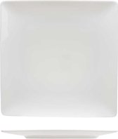 Azia Wit Dinerbord - Plat - Rechthoek - 26x26cm