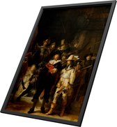 Poster in lijst - De Nachtwacht | Oude Meester wanddecoratie - 40x60cm