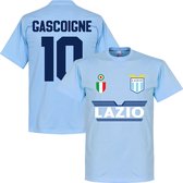 Lazio Roma Gascoigne 10 Team T-Shirt - Lichtblauw - XS