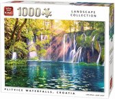 King Puzzel 1000 Stukjes Volwassenen - Legpuzzel - Puzzels - Hobby - Plitvice Watervallen