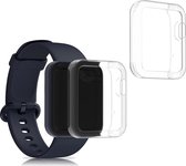 kwmobile 2x Hoes voor fitnesstracker voor Xiaomi Mi Watch Lite / Redmi Watch - Siliconenhoes voor sporthorloge transparant
