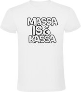 Massa is Kassa Heren t-shirt | Wit
