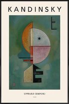 JUNIQE - Poster in kunststof lijst Kandinsky - Upward -60x90 /Groen &