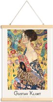 JUNIQE - Posterhanger Klimt - Lady with Fan -30x45 /Kleurrijk