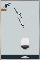 JUNIQE - Poster met kunststof lijst Your Best Friends Forget You Get