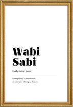 JUNIQE - Poster met houten lijst Wabi-Sabi -60x90 /Wit & Zwart