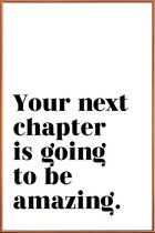 JUNIQE - Poster met kunststof lijst Next Chapter -30x45 /Wit & Zwart