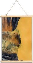 JUNIQE - Posterhanger Yellow Lake -40x60 /Geel & Grijs