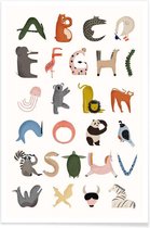 JUNIQE - Poster Animal Alphabet -40x60 /Kleurrijk