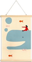 JUNIQE - Posterhanger Een oceaanavontuur -40x60 /Kleurrijk