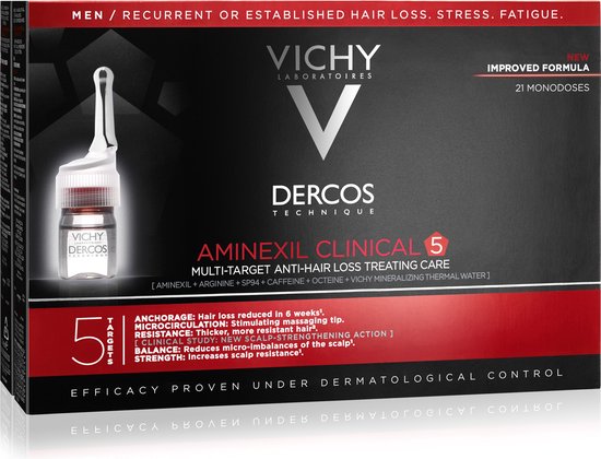 Vichy Aminexil Clinical 5 Anti-Haaruitval Man 21 ampullen | bol.com