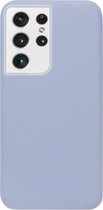 - ADEL Premium Siliconen Back Cover Softcase Hoesje Geschikt voor Samsung Galaxy S21 Ultra - Lavendel Grijs