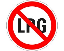 LPG verboden bord - kunststof 300 mm