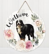 Welkom - Berner Sennen | Muurdecoratie - Bordje Hond