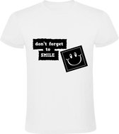 Dont forget to smile Heren t-shirt | altijd blijven lachen | grappig | cadeau | Wit