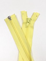 Deelbaar spiraal rits 35 cm Neon Geel