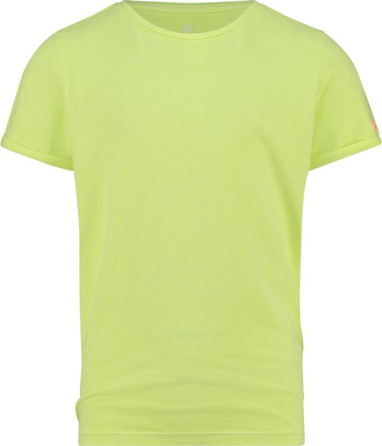 Vingino T-shirt Essentials Meisjes Katoen Neon Geel Maat 98