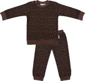 Little Indians Pyjama Leopard Katoen Bruin Maat 9-12 Maanden