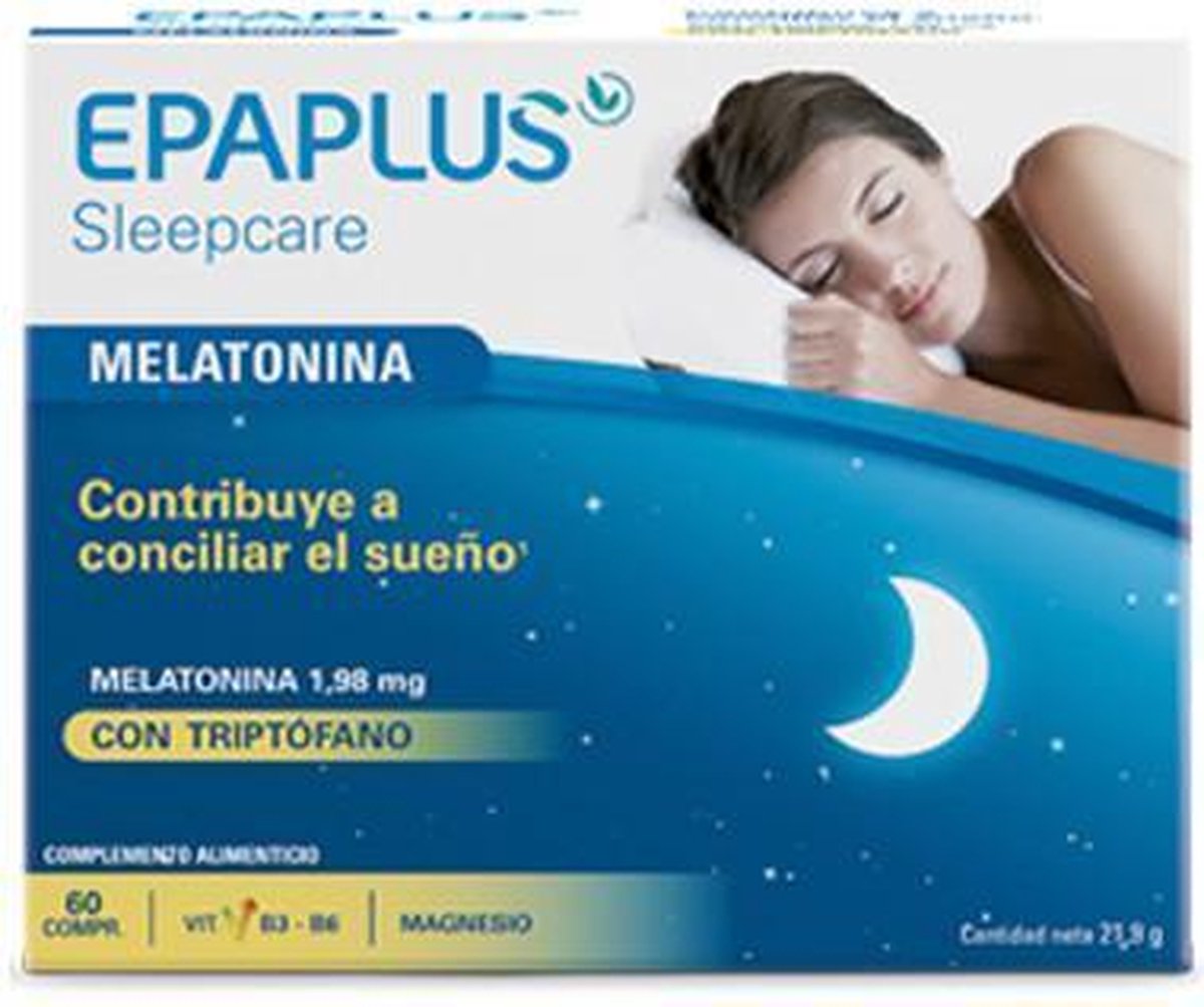Epaplus Sleepcare Melatonina Y Tripta3fano 60 Ca!psulas