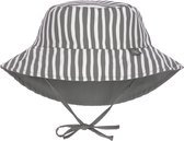 Lässig - Omkeerbare UV Bucket hoed voor baby's - Strepen - Olijf - maat 3-6M (43-45CM)