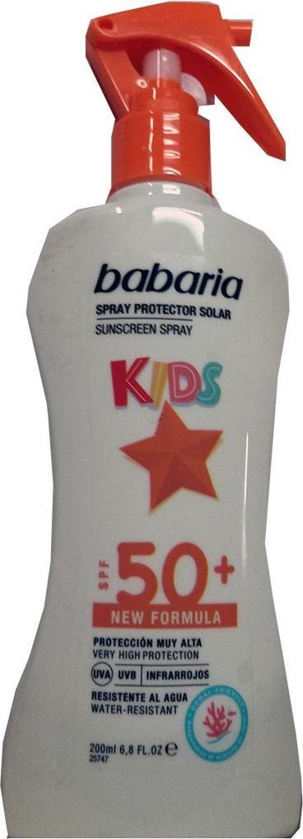 Babaria Sunscreen Spray With Aloe Vera For Children Spf50 200ml