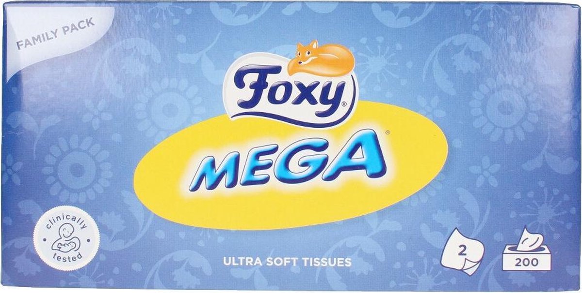 Foxy Mega Tissues 200 Units