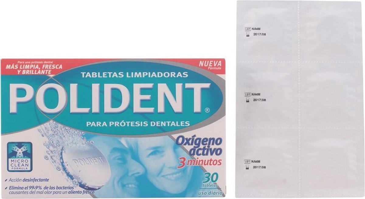 Polident Pastillas Blanqueadoras Limpiadoras 30 U