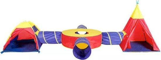 Besparing Gewoon Thermisch Extra grote 7 in 1 speelgoed tunnel voor kinderen onderdelen ook los te  gebruiken... | bol.com