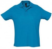 SOLS Heren Zomer II Pique Poloshirt met korte mouwen (Aqua)
