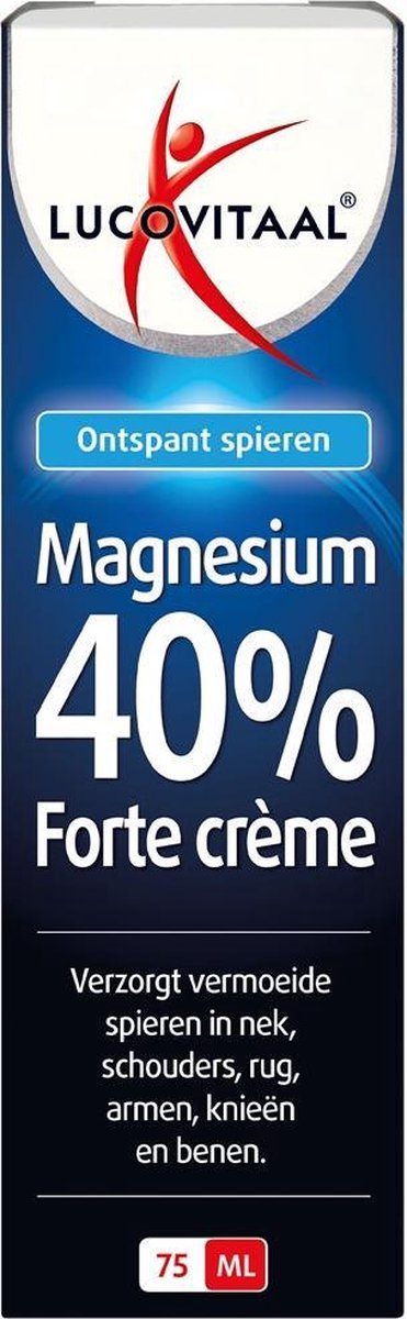 koppeling astronaut Graan Lucovitaal Magnesium 40% Forte Creme Spierbalsem - 75 milliliter | bol.com