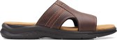 Clarks - Heren schoenen - Hapsford Slide - G - brown tumb - maat 6,5