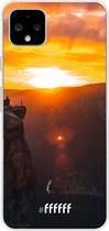 Google Pixel 4 XL Hoesje Transparant TPU Case - Rock Formation Sunset #ffffff