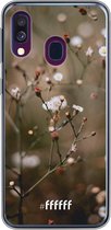 Samsung Galaxy A50 Hoesje Transparant TPU Case - Flower Buds #ffffff