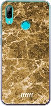 Honor 10 Lite Hoesje Transparant TPU Case - Gold Marble #ffffff