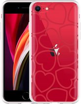 iPhone SE 2020 Hoesje Hartjes - Designed by Cazy