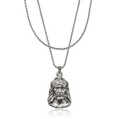 Croyez Jewelry | Jesus Silver Layerup | Rope / 75cm / 75cm