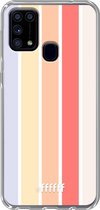 Samsung Galaxy M31 Hoesje Transparant TPU Case - Vertical Pastel Party #ffffff