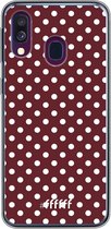 Samsung Galaxy A50 Hoesje Transparant TPU Case - Burgundy Dots #ffffff