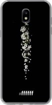 6F hoesje - geschikt voor Samsung Galaxy J5 (2017) -  Transparant TPU Case - White flowers in the dark #ffffff